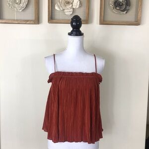 Madewell pleated flowey top nwt
